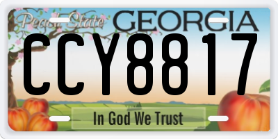 GA license plate CCY8817
