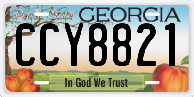 GA license plate CCY8821