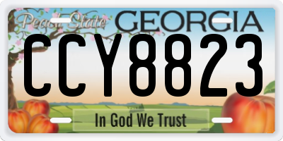 GA license plate CCY8823