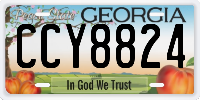 GA license plate CCY8824