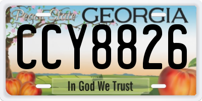 GA license plate CCY8826