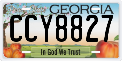 GA license plate CCY8827