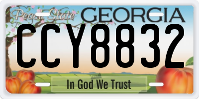 GA license plate CCY8832
