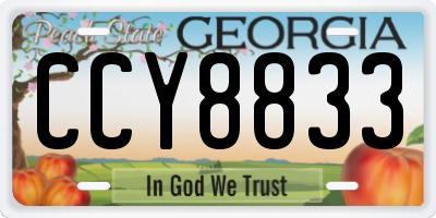 GA license plate CCY8833