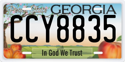 GA license plate CCY8835