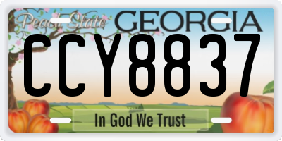 GA license plate CCY8837