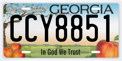GA license plate CCY8851