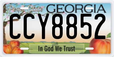GA license plate CCY8852