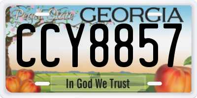 GA license plate CCY8857