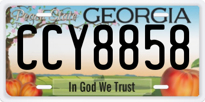 GA license plate CCY8858