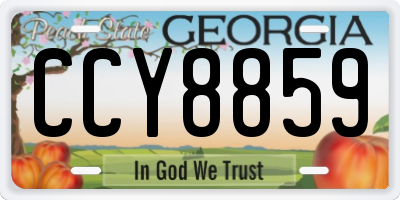 GA license plate CCY8859