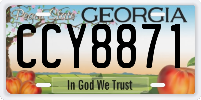 GA license plate CCY8871