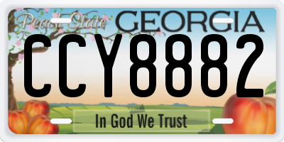 GA license plate CCY8882
