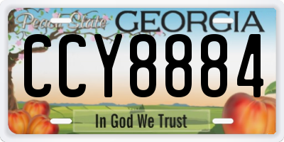 GA license plate CCY8884