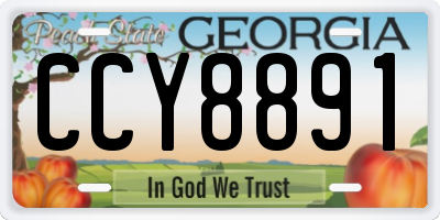 GA license plate CCY8891