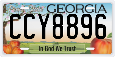GA license plate CCY8896
