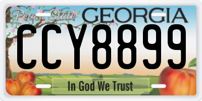 GA license plate CCY8899
