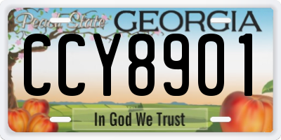 GA license plate CCY8901