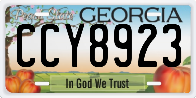GA license plate CCY8923