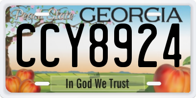 GA license plate CCY8924