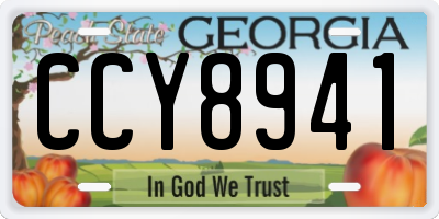 GA license plate CCY8941