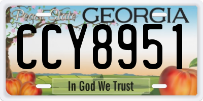 GA license plate CCY8951