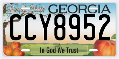 GA license plate CCY8952