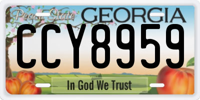 GA license plate CCY8959