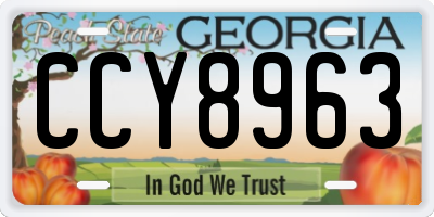 GA license plate CCY8963