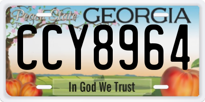 GA license plate CCY8964