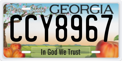 GA license plate CCY8967