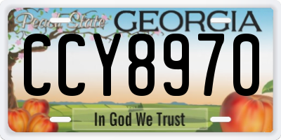 GA license plate CCY8970