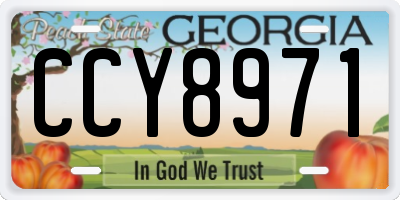 GA license plate CCY8971