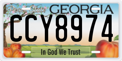 GA license plate CCY8974