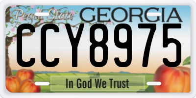 GA license plate CCY8975