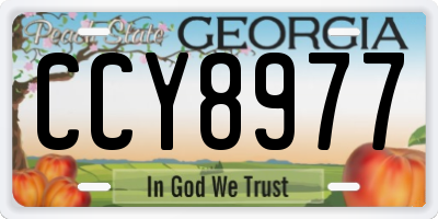 GA license plate CCY8977