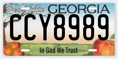 GA license plate CCY8989