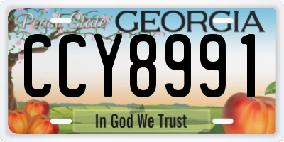 GA license plate CCY8991
