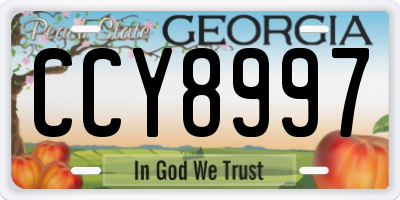 GA license plate CCY8997