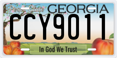 GA license plate CCY9011