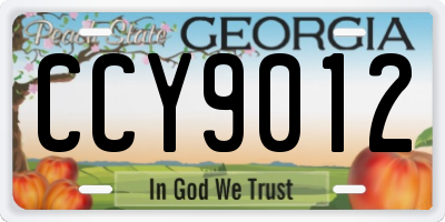 GA license plate CCY9012