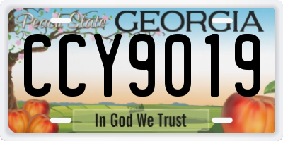 GA license plate CCY9019