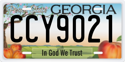GA license plate CCY9021