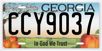 GA license plate CCY9037