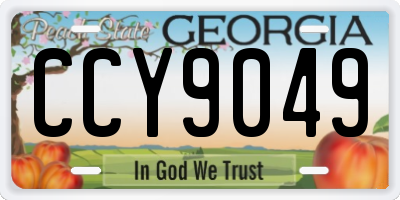 GA license plate CCY9049