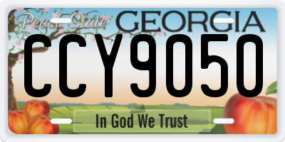 GA license plate CCY9050