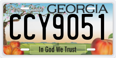 GA license plate CCY9051