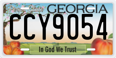 GA license plate CCY9054