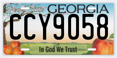 GA license plate CCY9058