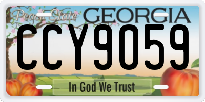 GA license plate CCY9059